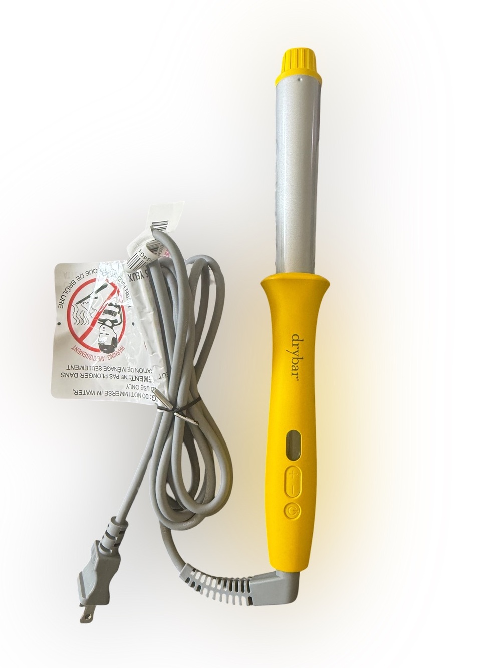 Drybar Digital Curling Wand 1.25” Yellow Professional Curling Iron Tested Works